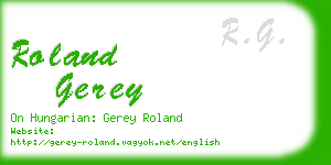 roland gerey business card